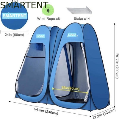 94.5*47.2*74.8 polegadas Poliéster azul impermeável 190T Pop Up Tendas de privacidade com cobertura total e instalação instantânea fornecedor