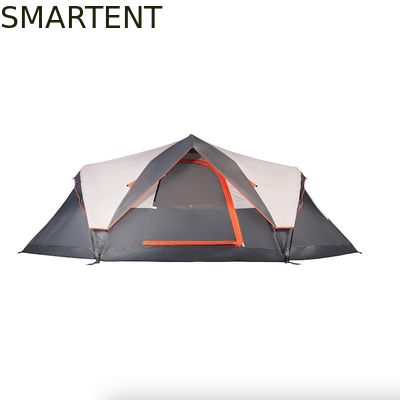 Comprar 410*210*140CM Grey Polyester 6-Season Pop Up Camping Tent com piso impermeável / janelas de malha Fabricação em linha