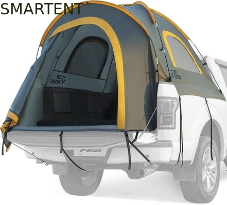 Área exterior 2.17*1.60*1.70M Cinza PU2000 Poliéster Impermeável 2Person Pickup Camping Tent Com Fibra de Vidro Pole fornecedor