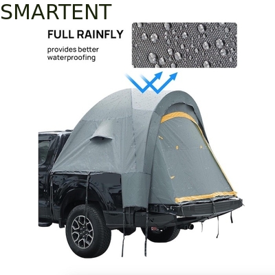Área exterior 2.17*1.60*1.70M Cinza PU2000 Poliéster Impermeável 2Person Pickup Camping Tent Com Fibra de Vidro Pole fornecedor