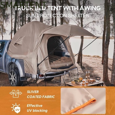 82.7*66.9*66.9 Inch Khaki 210D prata revestida poliéster pickup carrinha tenda com janelas ventiladas para acampar ao ar livre fornecedor
