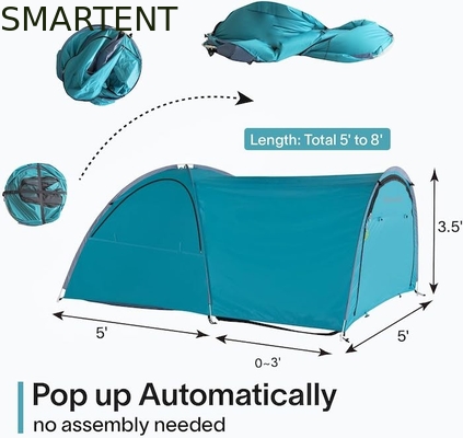 2.44*1.52*1.07M Quatro Temporadas Automática Verde Impermeável PU2000MM Revestida de Poliéster 2 Pessoas Pop Up Pickup Camping Tent fornecedor