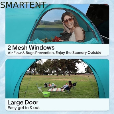 2.44*1.52*1.07M Quatro Temporadas Automática Verde Impermeável PU2000MM Revestida de Poliéster 2 Pessoas Pop Up Pickup Camping Tent fornecedor