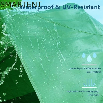 3*3*2.3M 4-6 Pessoas Verde Impermeável PU3000MM Revestido Poliéster de Fibra de Vidro Pão SUV portátil Pickup Camping Tent fornecedor