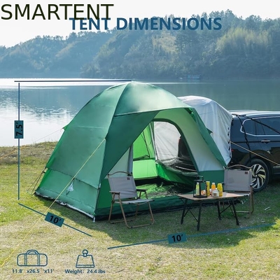 3*3*2.3M 4-6 Pessoas Verde Impermeável PU3000MM Revestido Poliéster de Fibra de Vidro Pão SUV portátil Pickup Camping Tent fornecedor