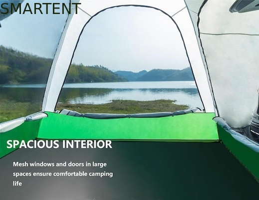 3*3*2.3M 4-6 Pessoas Verde Impermeável PU3000MM Revestido Poliéster de Fibra de Vidro Pão SUV portátil Pickup Camping Tent fornecedor