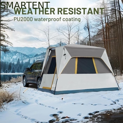 Área exterior 3.05*2.44*2.18M Instalação fácil Khaki poliéster fibra de vidro SUV tenda de acampamento com proteção UV e piso impermeável fornecedor