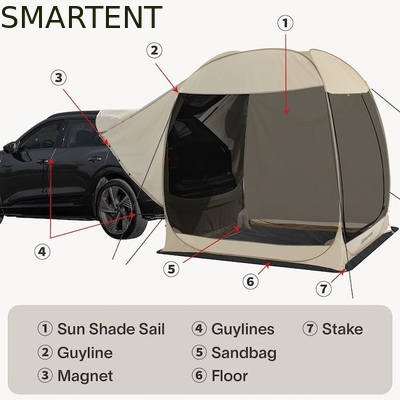 2.13*2.13*2.18M Cor bege Proteção UV Impermeável Revestido de Poliéster Pop Up Veículo Utilitário Esportivo Tenda de acampamento fornecedor