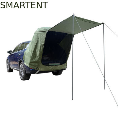 Comprar 200*120*240CM Exército Verde Impermeável Revestido de Prata Poliéster 210D SUV Camping Tent Easy Setup 2 pessoas Proteção UV Fabricação em linha