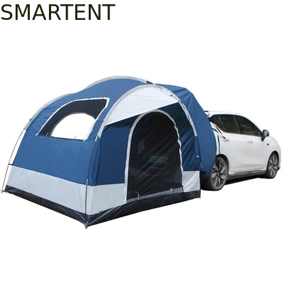 250*250*200CM PU2000MM revestido de poliéster 210D 2 portas SUV tenda de acampamento com postes de fibra de vidro e janelas de malha fornecedor
