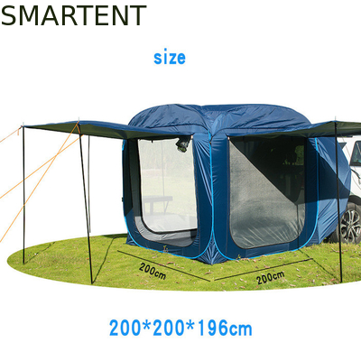 200*200*196CM prateado revestido 210T Pop UP SUV tenda com design à prova d'água e rede de janelas de proteção UV fornecedor