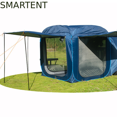 200*200*196CM prateado revestido 210T Pop UP SUV tenda com design à prova d'água e rede de janelas de proteção UV fornecedor