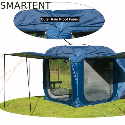 200*200*196CM prateado revestido 210T Pop UP SUV tenda com design à prova d'água e rede de janelas de proteção UV fornecedor