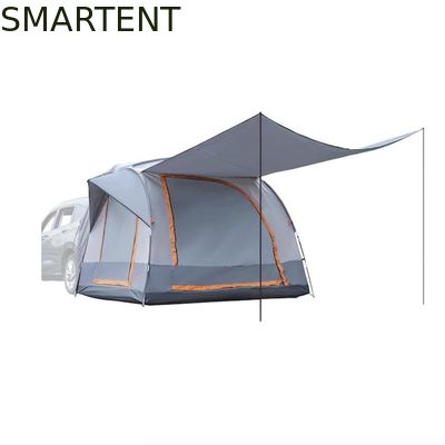 Comprar Tenda de acampamento SUV 210D revestida de poliéster cinza para 6 pessoas com janelas de malha e proteção UV Fabricação em linha