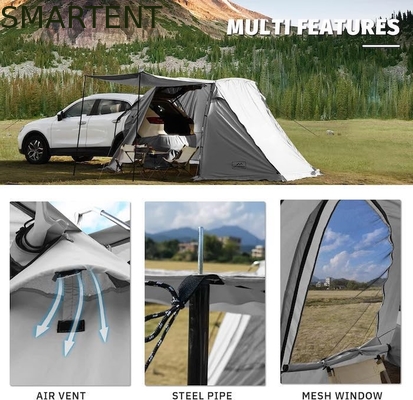 Tenda de acampamento exterior portátil de cor cinza impermeável revestida de poliéster SUV com fácil configuração de 10 minutos para 2-4 pessoas fornecedor