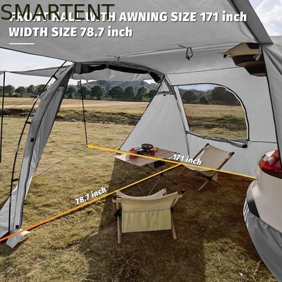 Tenda de acampamento exterior portátil de cor cinza impermeável revestida de poliéster SUV com fácil configuração de 10 minutos para 2-4 pessoas fornecedor