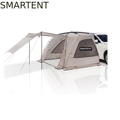 Comprar 2.49*3.20*1.91M Tenda de acampamento de carro cinza portátil impermeável PU3000MM revestido de tecido de poliéster para aventura ao ar livre Fabricação em linha