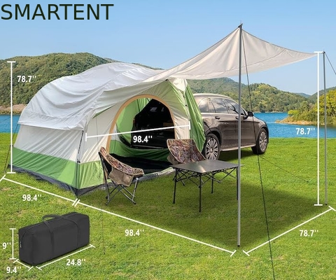 8.2*8.2*6.6Ft Dual Color Impermeável PU3000MM revestido de Poliéster 210T All Season Veículo Camping Tent Easy Setup fornecedor