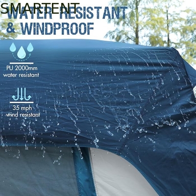 3.05*2.44*2.21M Personalizavel 4 Temporada Cor Azul Impermeável PU2000MM Revestido Poliéster Mobile Car Camping Tent fornecedor