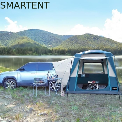 3.05*2.44*2.21M Personalizavel 4 Temporada Cor Azul Impermeável PU2000MM Revestido Poliéster Mobile Car Camping Tent fornecedor
