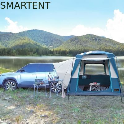 Comprar 3.05*2.44*2.21M Personalizavel 4 Temporada Cor Azul Impermeável PU2000MM Revestido Poliéster Mobile Car Camping Tent Fabricação em linha