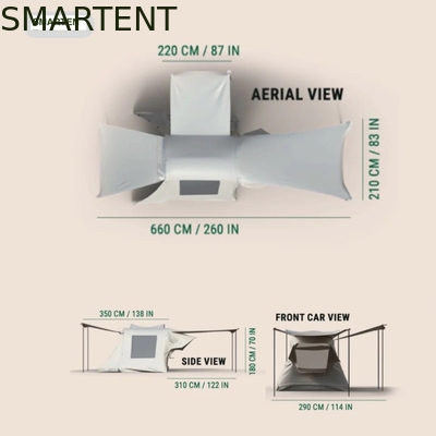660*290*180CM Instalação fácil Khaki 210D Ocford Tesla inflável tenda de acampamento 4 Temporada abrigo com rainfly fornecedor