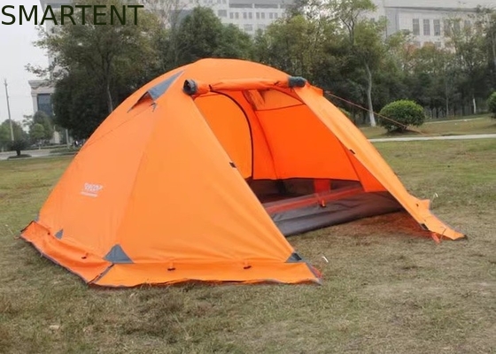 2 Pessoas Laranja PU3000MM revestido de 210T Poliéster Alumínio Quadro estanco Pop Up Tenda com saco de transporte fornecedor