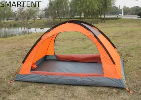 2 Pessoas Laranja PU3000MM revestido de 210T Poliéster Alumínio Quadro estanco Pop Up Tenda com saco de transporte fornecedor