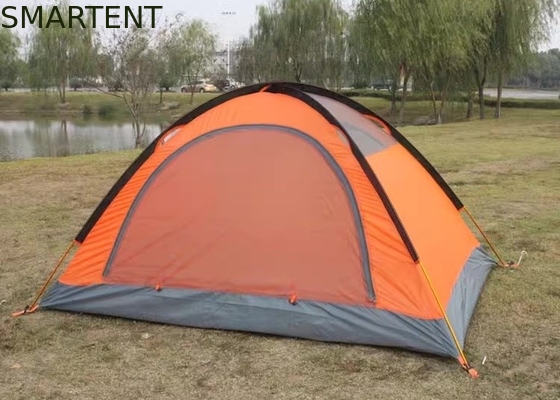 2 Pessoas Laranja PU3000MM revestido de 210T Poliéster Alumínio Quadro estanco Pop Up Tenda com saco de transporte fornecedor