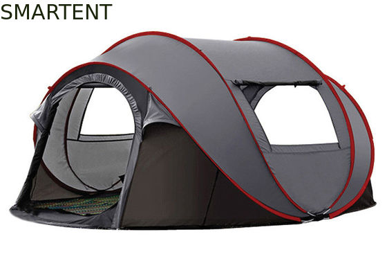 Comprar 280*200*130CM 4 pessoas Poliéster cinza impermeável 4 estações Forma de barco Pop Up Camping Tents Carry Bag Incluído Fabricação em linha
