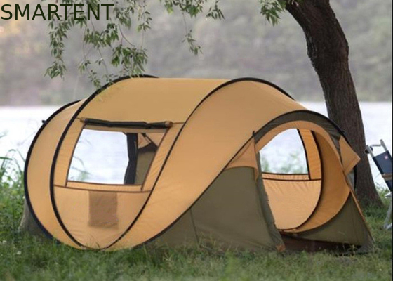 280*200*130CM 4 pessoas Poliéster cinza impermeável 4 estações Forma de barco Pop Up Camping Tents Carry Bag Incluído fornecedor