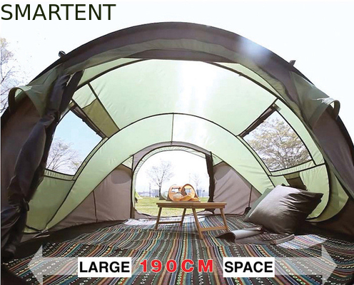 280*200*130CM 4 pessoas Poliéster cinza impermeável 4 estações Forma de barco Pop Up Camping Tents Carry Bag Incluído fornecedor