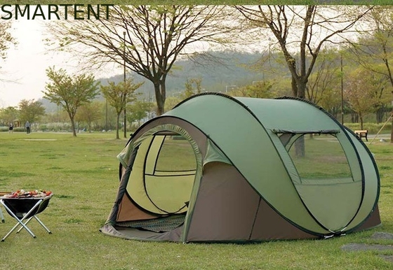280*200*130CM 4 pessoas Poliéster cinza impermeável 4 estações Forma de barco Pop Up Camping Tents Carry Bag Incluído fornecedor