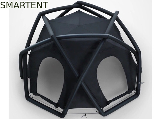 300*270*170 cm Preto Impermeável 210T Deluxe inflável Double Layer Queen Tent Com piscina inflável E Proteção UV fornecedor