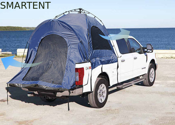 210*165*176CM Azul 210D Poliéster Impermeável Automático Fibra de Vidro Quadro Pick Up Truck Tent fornecedor