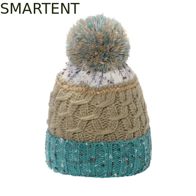 Acessórios Eco-friendly personalizados RPET Chapéu de boné de tricô com suporte de pompon Serviço OEM e comércio justo aprovado fornecedor
