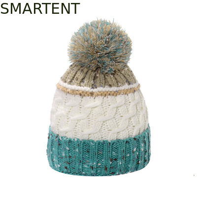Acessórios Eco-friendly personalizados RPET Chapéu de boné de tricô com suporte de pompon Serviço OEM e comércio justo aprovado fornecedor
