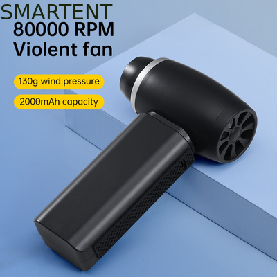 Desenho moderno portátil 140*86*45mm Bolso preto Ventilador de mão violento Turbo Para acampamento Inesquecível aventura ao ar livre fornecedor
