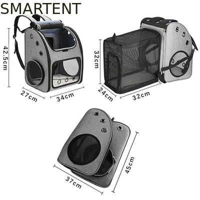 34*27*42.5CM Saco de viagem para animais de estimação expansível ao ar livre Não tóxico Produtos para animais de estimação bonitos para animais de estimação Unisex Em características cinzentas Durável Lava-se fornecedor