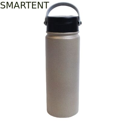 Comprar Garrafas de água esportivas isoladas de aço inoxidável com esterilização UV, boca larga, cor cinza, alça de transporte e volume personalizado de 500ml, perfeitas para esportes ao ar livre Fabricação em linha