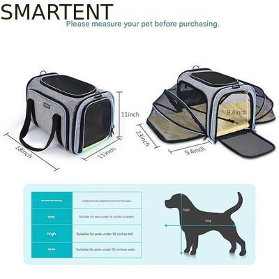 Dogs Cats and Rabbits Cute Pet Supplies Playful Style Chew Play Sleep Functions Gray Cationic Polyester Multi-Purpose Outdoor Travel Carry HandBag fornecedor