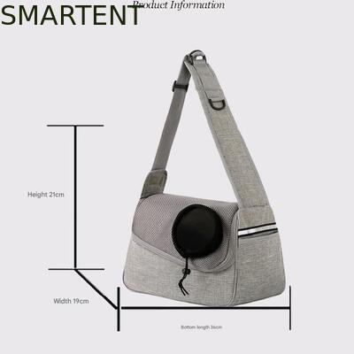 36*19*12CM Unisex Durable Washable Non toxic Lovely Durability Gray Oxford Pet Outing Shoulder Bag fornecedor