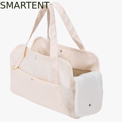 41*16*35CM Outdoor Beige Polyester Fiber Pet Travel Bag Foldable Lightweight Convenient Storage Ideal For Pet Owners On The Go fornecedor
