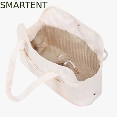 41*16*35CM Outdoor Beige Polyester Fiber Pet Travel Bag Foldable Lightweight Convenient Storage Ideal For Pet Owners On The Go fornecedor