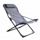 Sala de estar dobrável Chaise For Lawn Deck da praia do quadro de alumínio de Grey Folding Beach Lounge Chair fornecedor