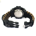 Punho de nylon de Paracord do relógio exterior do bracelete da sobrevivência da emergência de Brown fornecedor