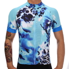 Ciclagem de montada do jérsei do cascalho do poliéster da camiseta 130g da bicicleta feita sob encomenda azul do ciclista fornecedor