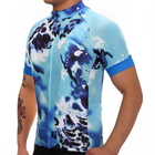 Ciclagem de montada do jérsei do cascalho do poliéster da camiseta 130g da bicicleta feita sob encomenda azul do ciclista fornecedor