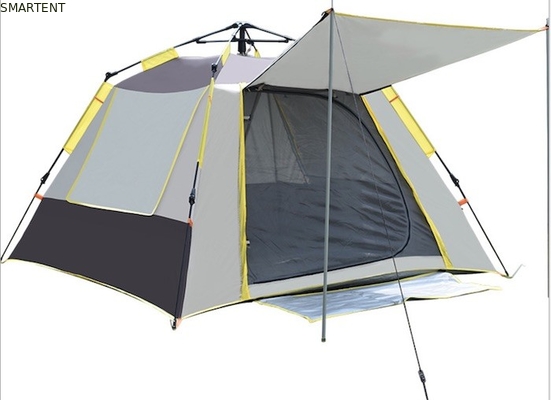 210*210*145CM cinza impermeável revestido de 190T poliéster Automático Tendas de acampamento ao ar livre Pop Up Sun Shade Tent Silver PU2000MM fornecedor