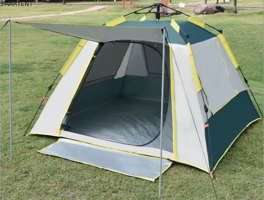 210*210*145CM cinza impermeável revestido de 190T poliéster Automático Tendas de acampamento ao ar livre Pop Up Sun Shade Tent Silver PU2000MM fornecedor